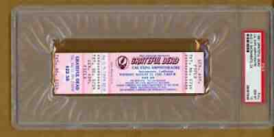 Grateful Dead 1991 Cal Expo Amphitheatre 8/13/91 Full Ticket PSA 10 GEM MINT Top