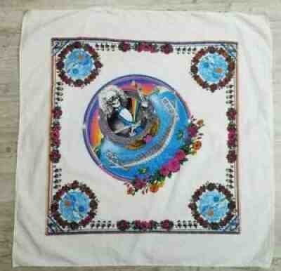 Vintage 1986 GRATEFUL DEAD Jerry Jasper Skull Bay Bridges Bandana Handkerchief