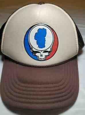 RARE NWOT Grateful Dead Lake Tahoe CA Trucker Hat brown Otto