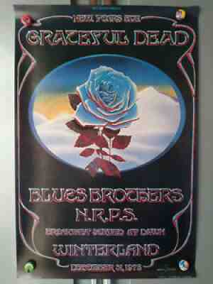 GratefuL Dead BLueS BrotherS MaSquerade BaLL BiLL Graham WinterLand 1978 PoSter