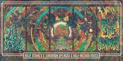MINT Billy Strings Halloween Poster 2021. Five Panel Pentaptych by Luke Martin.