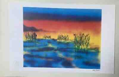 Jerry Garcia fine art limited edition print Wetlands I Lithograph estate stamped