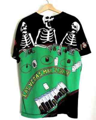 Grateful Dead 1992 Las Vegas Vintage Shirt Liquid Blue Mega Print Ultra Rare GDM