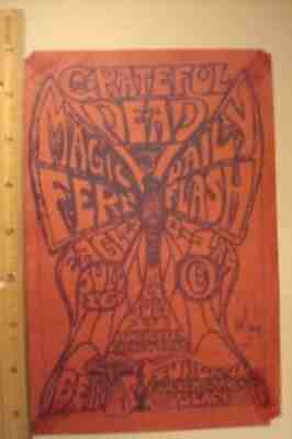 WARLOCKS aka GRATEFUL DEAD MINI POSTER/HAND BILL