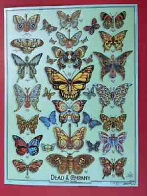 DEAD & COMPANY SUMMER TOUR POSTER EMEK PRINT BUTTERFLY TEAL TURQUOISE