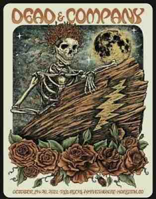 Dead and Company poster Red Rocks Morrison Colorado Nathaniel Deas