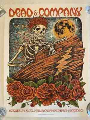 Official Dead and Company 2021 Red Rocks Event Nathaniel Deas Poster