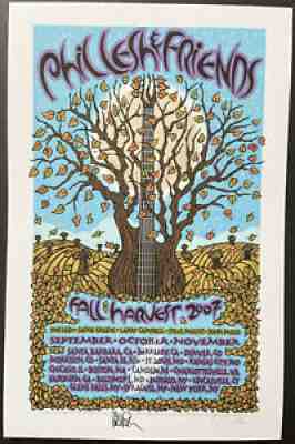 Phil lesh Hand signed By Phil Lesh & Artist Gary Houston Concert Poster 2007