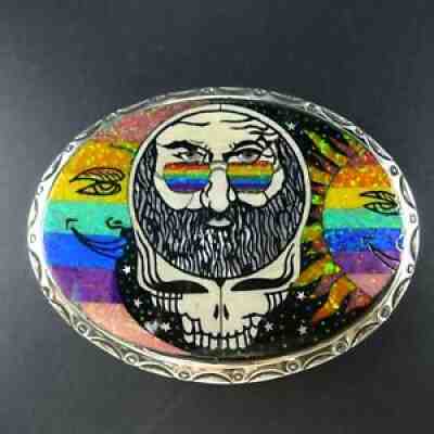 RARE Ltd Edition DAVID FREELAND Jerry Garcia GRATEFUL DEAD Opal Rainbow BUCKLE
