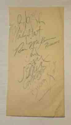 Grateful Dead signed cut Jerry Garcia signed ORIG Lineup w Ron PIGPEN McKernan