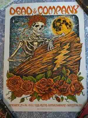 Dead And Company Red Rocks Colorado 2021 Poster by Nathaniel Deas LE numbered