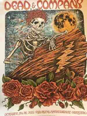 Dead and Company Red Rocks 2021 Poster  Nathaniel Deas Numbered