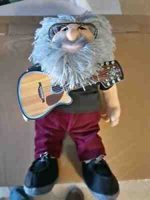 1998 Vintage Jerry Garcia Plush Doll GRATEFUL DEAD with Guitar Liquid Blue Gund.