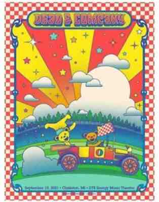 Dead & Company Poster Blacklight Michigan Pine Knob Detroit DTE 2021 TOUR GDP