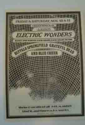 Original Rare Grateful Dead Handbill Shriner Exposition Hall Los Angeles 1967