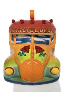 Grateful Dead Limited Edition 1998 Vandor Ceramic School Bus Cookie Jar