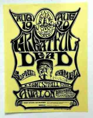 SIGNED ORIGINAL 1966 Grateful Dead Family Dog Avalon FD22 Mouse Kelley