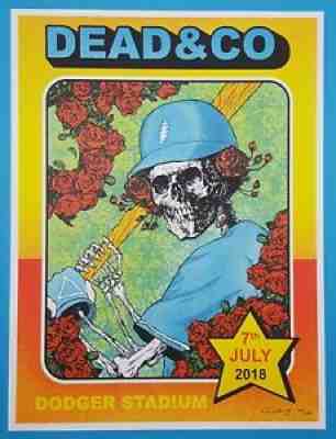 Dead & Company Dodger Stadium Los Angeles 2018 Poster LA Mayer Corey Booth AE/35
