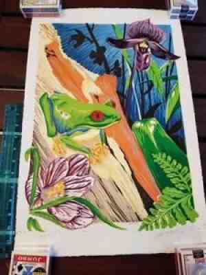 Red Eye with Orchid by Phish Grateful Dead poster print artist AJ Masthay, Frog