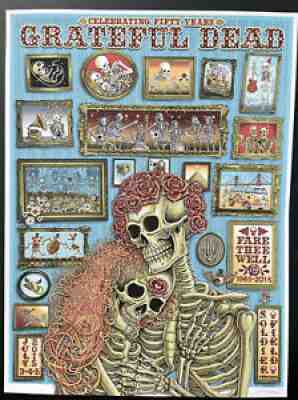  ?? Grateful Dead GD50 Ultra Rare Signed/Numbered VIP Concert Poster By Emek 2015.
