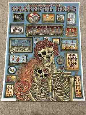 Emek Grateful Dead Fare Thee Well Rare VIP Only Poster Print 2015 Chicago
