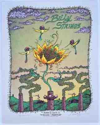 BILLY STRINGS MADISON Gig Print By Marq SPUSTA CHLOROPHYLL Edition #/60 In Hand