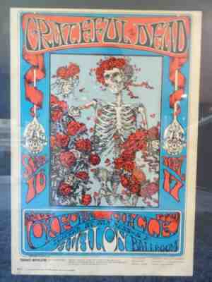 GRATEFUL DEAD SKELETON & ROSES AVALON BALLROOM FAMILY DOG CONCERT POSTER FD-26