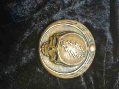 Grateful Dead "steel your face" bronze belt buckleÂ  vintageÂ 