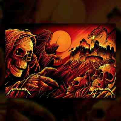 Maxx242 Metallica Blackened Diptych Poster Cut Set xx/300 Mumford Grateful Dead