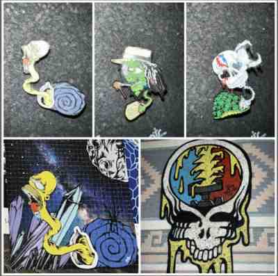 ABROOKS DEAD AND COMPANYð??¹ PIN SET, MOODMAT, BLOTTER ART FURTHUR BUS ARTIST GD
