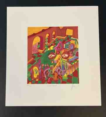 Jerry Garcia *Grateful Dead* Hand Signed by Jerry "Lizard Board" lithograph