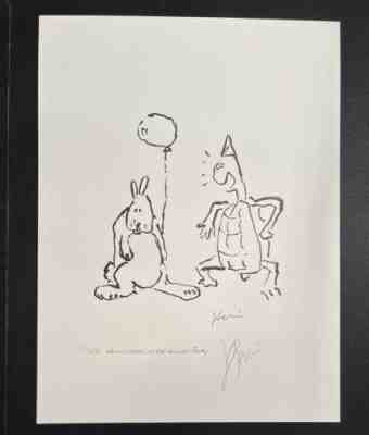 Jerry Garcia *Grateful Dead* Signed by Jerry "Humiliation @ Animal Party" Litho