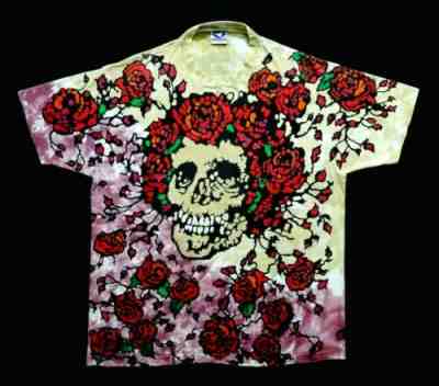 Grateful Dead Shirt T Shirt Vintage 1992 Roses Bertha Skeleton Tie Dye GDM XL