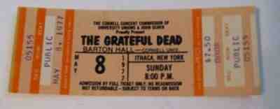 GRATEFUL DEAD TICKET - MAY 8, 1977 - BARTON HALL CORNELL -THE LIGHT