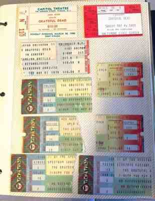 Grateful Dead and Vintage Concert Ticket Stub/Sports Stub Collection. 268 Stubs