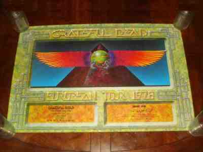 Ultra Rare GRATEFUL DEAD EUROPEAN TOUR EGYPT 1978 CONCERT POSTER by Alton Kelley
