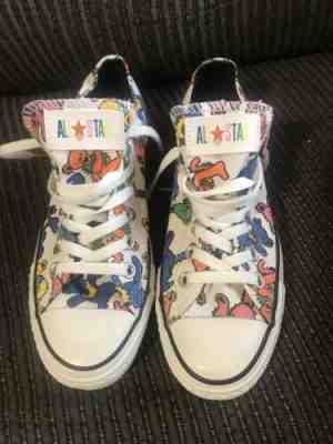 Grateful Dead Dancing Bears Converse All Star RARE Vintage Chuck Taylor (M6/W8)