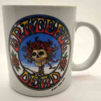 1971 Vtg Official GDM Grateful Dead Rose Skull Coffee Tea Mug Rare Hippy Gift