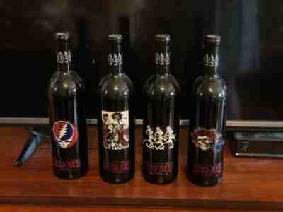 4 sealed bottles Grateful Deadâ??s Dead Red Unwine