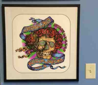 RARE Vintage Grateful Dead Framed 1993 Boston Garden T-Shirt Test Print Pellon