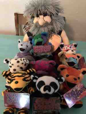 1998 Vintage Jerry Garcia Plush 9 GRATEFUL ~DEAD Bears with Guitar Liquid Blue