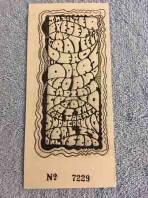 RARE GRATEFUL DEAD & DOORS CONCERT TICKET STUB SANTA BARBARA EARL WARREN 1967?