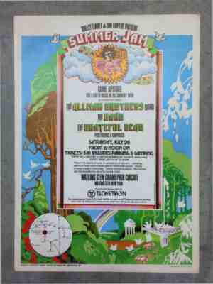 GRATEFUL DEAD AOR 4.231 Summer Jam 1973 Concert Poster LYNYRD SKYNRD THE BAND
