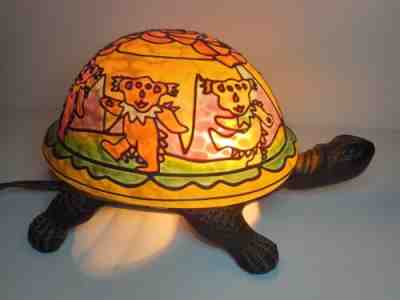 VTG Rare Tiffany Style GRATEFUL DEAD Turtle Lamp