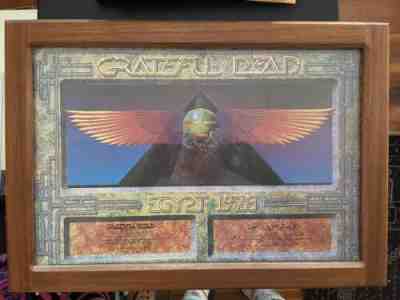 Grateful Dead Egypt 1978 Poster in a Wood Frame! In Mint Condition!