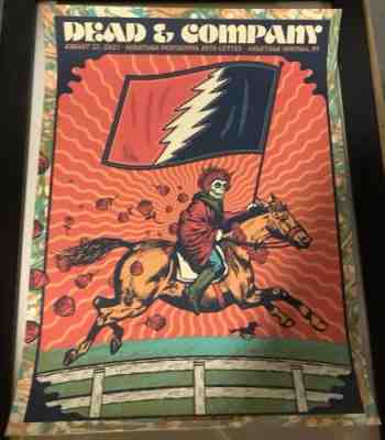 Dead & Company Saratoga Springs NY SPAC Concert Poster 2021.  Old school vibe!