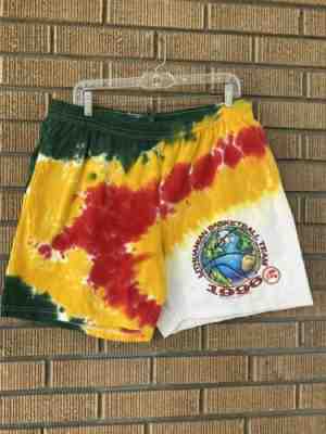 Rare GRATEFUL DEAD LITHUANIA BASKETBALL 1996 OLYMPICS SHORTS XL VINTAGE TIE DYE