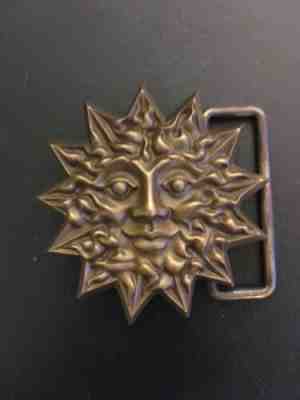 Owsley Stanley Bear original bronze Sun or Green Man buckle