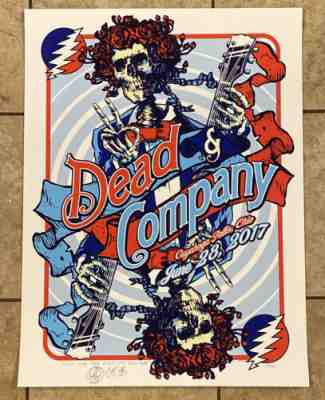 2017 Dead and Company Poster Bertha Cuyahoga Falls, OH 59/550 Signed Doodled SYF