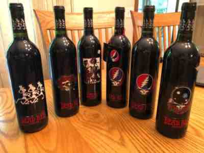 Grateful Dead Red Unwine 1996 New Sealed! 6 Bottles Collectors Set (RARE)